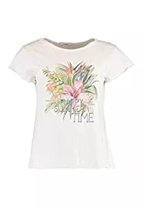 Hailys Shirts & Tops Hailys Shirt Svenja mit Strass und Blumendruck weiß Bedruckt