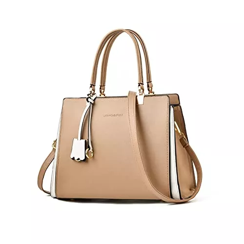 NICOLE & DORIS Taschen & Rucksäcke NICOLE & DORIS Damen Handtasche Elegant Henkeltasche Leder Schultertasche Frauen Umhängetasche Multifunktion Shopper Tote Tasche Mittelgroß mit Anhänger