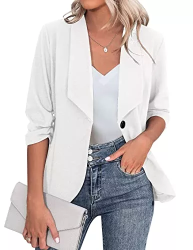 UNibelle Blazer UNibelle Blazer Damen Elegant Sportlich Longblazer Business 3/4 Arm lang Jacke Slim Fit Sommer S-3XL