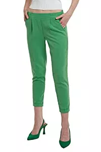 AVRILE Hosen AVRILE Women's Pants with Elastic Waist Multiple Color Options Classic Pant, Comfortable and Stylish Pants for All Seasons (as3, Numeric, Numeric_36, Regular, Regular, Green, 40, Regular)