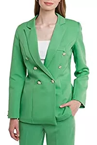 AVRILE Blazer AVRILE Women's Double Breasted Blazer with Multiple Color Options, Elegant & Comfortable Blazer Jacket for Work and Daily Use (as3, Numeric, Numeric_36, Numeric_40, Regular, Regular, Green, 40)