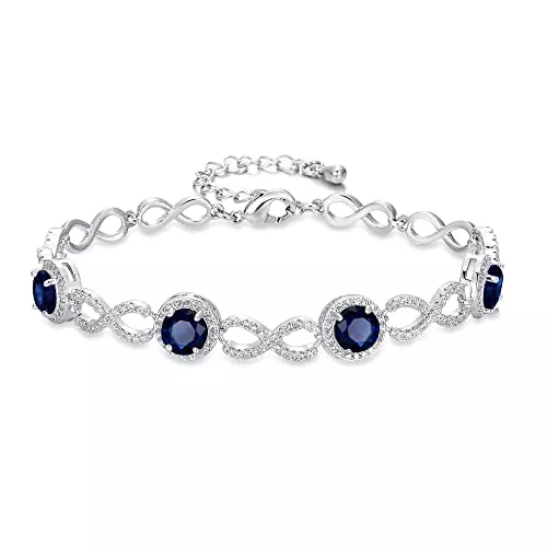 EVER FAITH Schmuck EVER FAITH Dezember Birthstone Armband Hochzeit Party volle Figur 8 Unendlichkeit Funkelnde kubische Zirkonias Armkette für Damen Braut weiß Silber-Ton