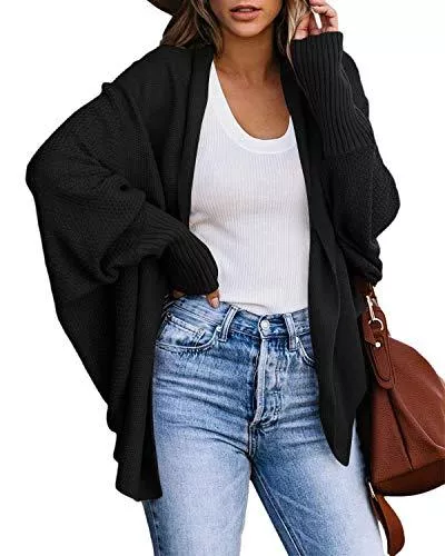 Zanzea Strickjacken Zanzea Damen Strickjacke Langarm Oversize Pullover Lose Outwear Cardigan Longshirts Coat