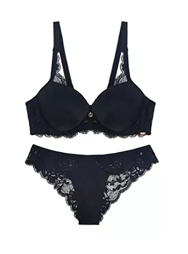 SHEKINI Unterwäsche & Dessous SHEKINI Damen Dessous-Sets Sexy Lingerie Push Up Spitze BH und Slip Unterwäsche mit Bügel Verstellbarer Träger Spitzenhöschen für Frauen