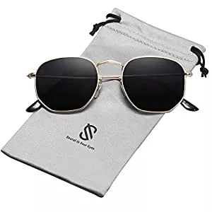 SOJOS Sonnenbrillen & Zubehör SOJOS Mode Polygon Sonnenbrille Damen Herren Verspiegelte Polarisiert Linse Leichte Unisex Brille SJ1072