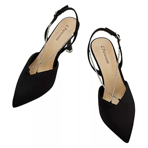 C.Paravano High Heels C.Paravano Slingback Pumps I Slingback Pumps I Damen Slingback I Slingback Damen Flach I Slingback Schwarz Damen I Pumps Damen I Slingback Pumps Damen