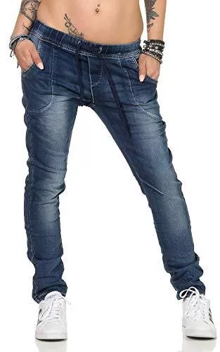 Fashion4Young Jeans Fashion4Young 3888 Damen Jeans Hose Boyfriend Haremsjeans Haremsstyle Röhre Damenjeans Pants