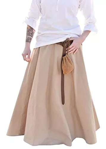 Battle-Merchant Röcke Battle-Merchant Mittelalterlicher Rock Damen Baumwolle | bodenlang und weit ausgestellt in div Farben S-XXL | Mittelalter LARP Kleidung Magd Wikinger