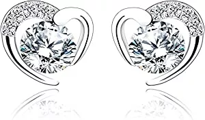 LYTOPTOP Schmuck Ohrstecker Silber 925 Klein Ohrringe für Damen | Sterling Silber Ohrstecker Set mit Zirkonia für Mädchen Geschenke