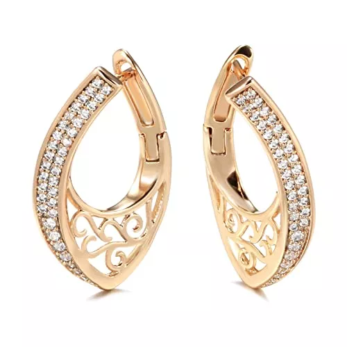 Bysonglezai Schmuck Bysonglezai Ohrringe Damen Ohrstecker Schmuck Mädchen Geschenke Earrings Ohrringe Naturzirkon Hollow Flower Drop Ohrring Für Frauen Vintage Schmuck