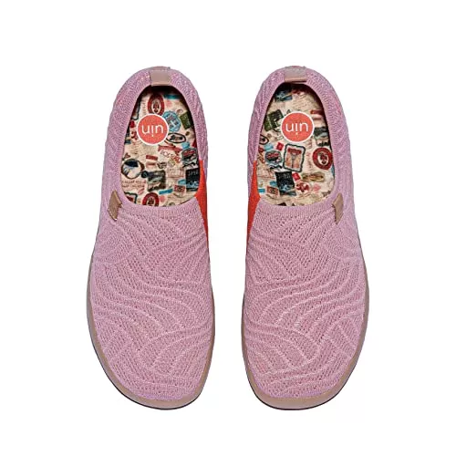UIN Sneaker & Sportschuhe UIN Damen Kunstgemalte Reiseschuhe Slipper Casual Segeltuch Loafers Leichter Komfort Mode Wanderschuhe Toledo Ⅰ