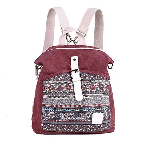 EVEOUT Taschen & Rucksäcke EVEOUT Vintage Unisex Casual Canvas College Schulter Rucksack, Frauen und Herren Laptop Rucksack für die Arbeit Schule Reisen, Wandern Camping Daypacks