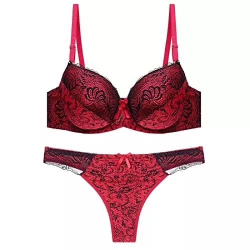 Generic Unterwäsche & Dessous Bügel-BH Für Damenunterwäsche, Einfarbiges Dessous-Set,Schwarz,80C