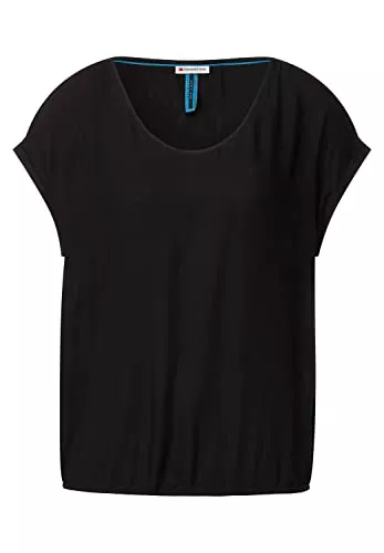 Street One Kurzarmblusen Street One Damen Bluse mit Elastiksaum