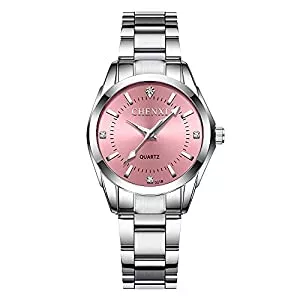 SGU Uhren Uhr Damen,Elegant Stahl Armband Analog Silber Quarz-Uhr,Geschenke für Dich und Deine Familie