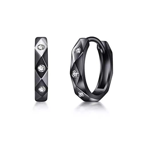 immobird Schmuck Immobird Ohrringe Silber 925 Creolen Unisex Ohrringe Herren Damen Creolen Durchmesser 15mm Klein Schlafen Kreolen