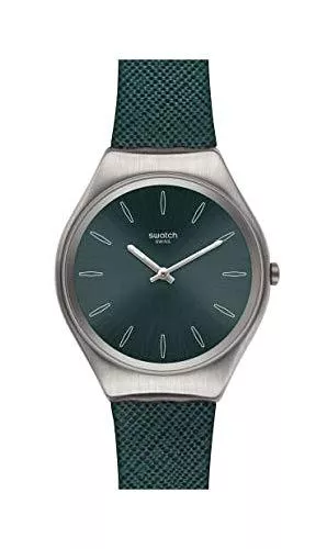 Swatch Uhren Swatch Damen Analog Schweizer Quarz Uhr mit Echtes Leder Armband SYXS121