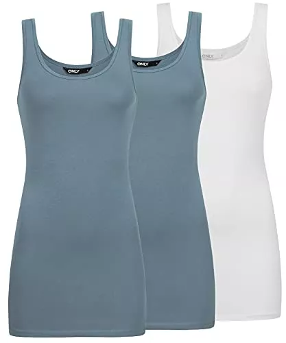 ONLY Tops ONLY Damen Onllive Love Long Tank Noos Top (2er Pack)