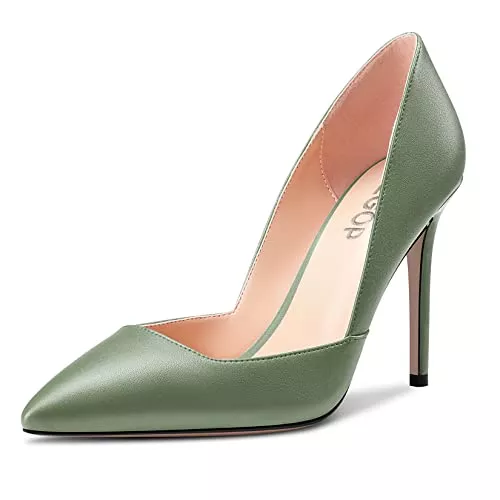 OISEGOP High Heels OISEGOP Damen Stiletto Hoher High Absatz Heel Spitze Zehenkappe Pumps Slip-on Büroschuhe Cute 10 cm Heels