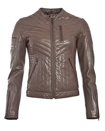 JCC Absurd Jacken JCC Absurd Damen Lederjacke Aw15-L11 Brown