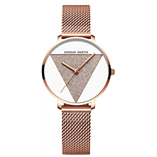 rorios Uhren rorios Damen Uhren Analog Quarz Armbanduhren Minimalistisch Simple Zifferblatt Mesh Band Mode Mädchen Armbanduhr
