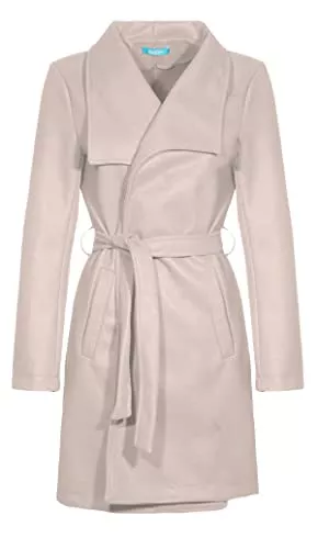 malito more than fashion Mäntel malito – Damen Trenchcoat einfarbig mit Gürtel &amp; Taschen – klassischer Mantel für Herbst &amp; Winter – schicker Übergangsmantel 15142 (Größe S-XXL)