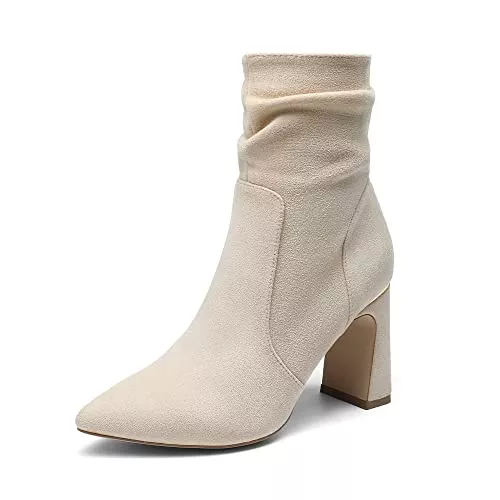 DREAM PAIRS Stiefel DREAM PAIRS Damenstiefel mit mittlerer Weite Elegante Silhouette Glatter Reißverschluss EIN Klassiker für den Kleiderschrank