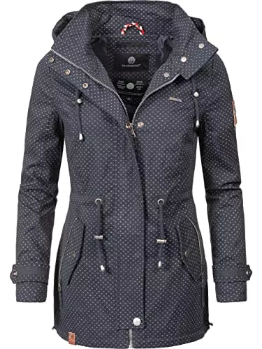 MARIKOO Jacken MARIKOO Damen leichte Übergangsjacke Baumwoll-Parka mit Kapuze Nyokoo XS-XXL