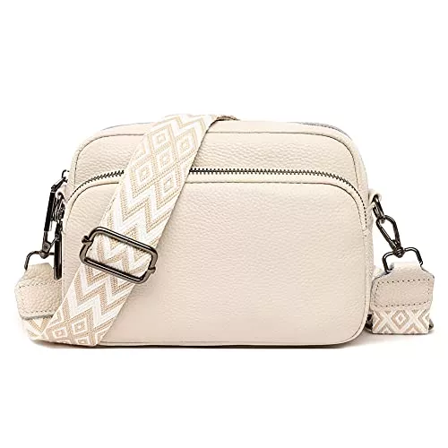 TIAASTAP Taschen & Rucksäcke TIAASTAP Damen Handy Umhängetasche Echtes Leder Crossbody Bag Damen Handytasche zum Umhängen, Umhängetasche Damen Klein Moderne Taschen mit Breitem Schultergurt u 3 fächern