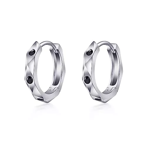 immobird Schmuck Immobird Ohrringe Silber 925 Creolen Unisex Ohrringe Herren Damen Creolen Durchmesser 15mm Klein Schlafen Kreolen