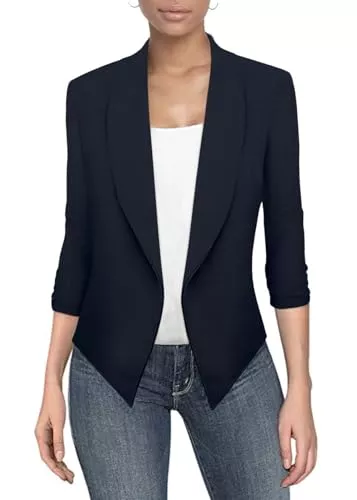Hybrid & Company Blazer Hybrid & Company Damen Gelegenheitsarbeit Büro offene vordere Blazer