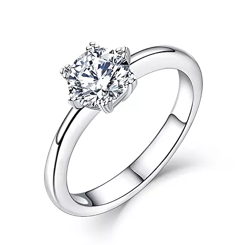 YL Schmuck YL Ring Damen,Verlobungsring Damen Ring Silber 925 Damen Zirkonia Solitärring Ringe Silberringe Eheringe Antragsring für Frauen