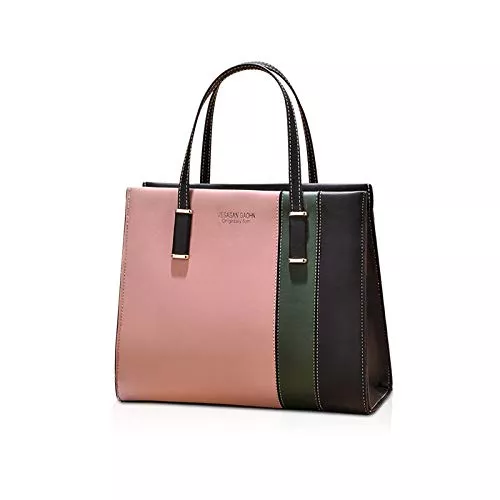 NICOLE & DORIS Taschen & Rucksäcke NICOLE & DORIS Damen Handtasche Mehrfarbig Gestreift Umhängetasche Tote Henkeltasche Frauen Elegante Shopper Tasche PU Leder Schultertasche Crossbody Bag