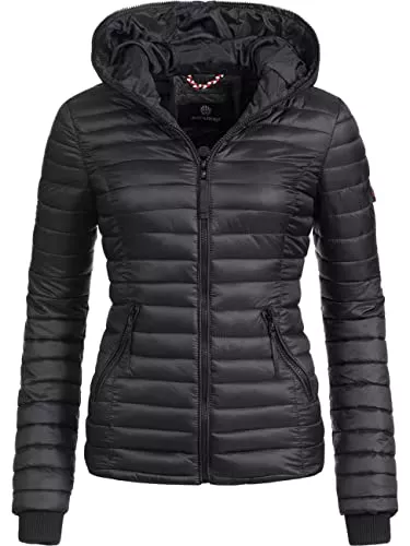 Navahoo Jacken Navahoo Damen Damen leichte Übergangsjacke Steppjacke mit Kapuze Kimuk XS-XXL