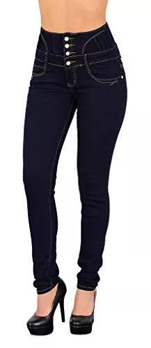 ESRA Jeans ESRA Damen Jeans Hose Skinny Jeanshose Damen High Waist Hochbund bis Übergröße J22