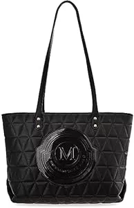 Generisch Taschen & Rucksäcke Generisch klassische Damenhandtasche Monnari Markentasche mit Logo schwarz