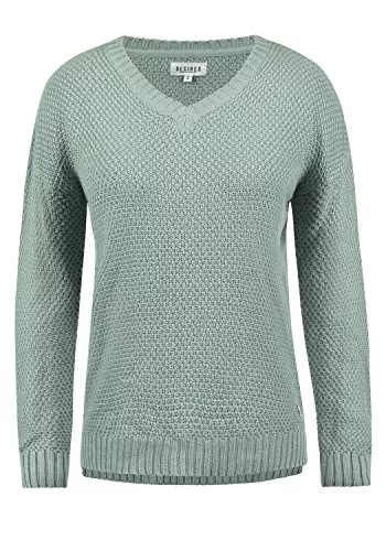 DESIRES Pullover & Strickmode DESIRES Ina Damen Strickpullover Feinstrick Pullover mit V-Ausschnitt