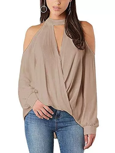 YOINS Langarmblusen YOINS Bluse Damen Oberteile Elegant Ärmellos Chiffon Blusen Shirt Crop Tops für Damen Sommer