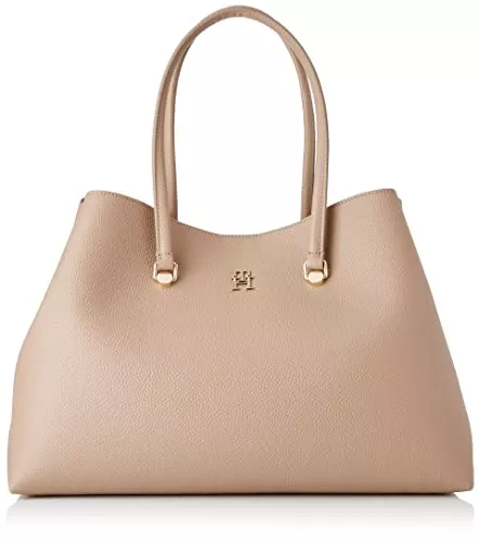 Tommy Hilfiger Taschen & Rucksäcke Tommy Hilfiger Damen Tasche TH Emblem Workbag mit Reißverschluss
