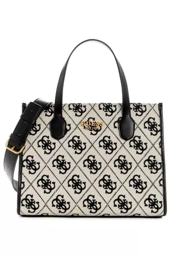 GUESS Taschen & Rucksäcke Guess Damen Silvana Tasche, Schwarzes Logo