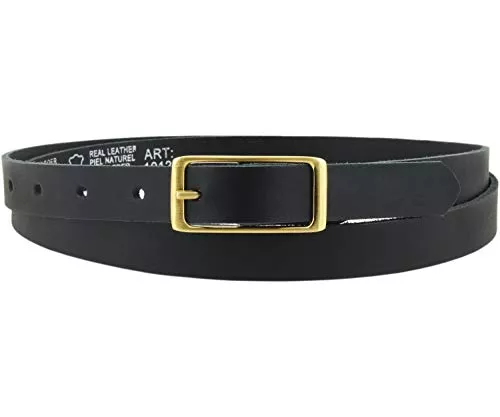 V Vascavi Gürtel Ledergürtel echt Leder Damengürtel GOLD Schnalle 2 cm breit Hüftgürtel Jeansgürtel Damen Gürtel Casual Jeans schmal business | Vascavi | Made in Germany