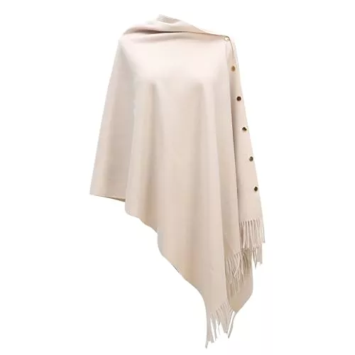 CARCOS Strickjacken CARCOS Damen Poncho Schal mit Knöpfen Fransen Cape Decke Kaschmir-Mischung Weich Warm Multifunktion für Frühling Herbst Winter