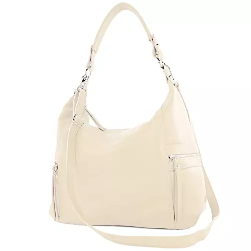 modamoda de Taschen & Rucksäcke modamoda de - T229 - ital Schultertasche Shopper aus Leder