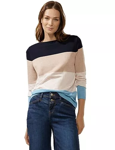 Street One Pullover & Strickmode Street One Damen Pullover mit Streifenmuster