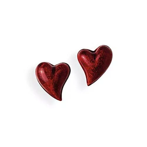 Heartbreaker Schmuck Heartbreaker rote Herz Ohrstecker aus Echtsilber | Kollektion Crown of my Heart | Ohrringe aus 925 Sterlingsilber | Herz Ohrringe für Damen | LD LP 23 RM