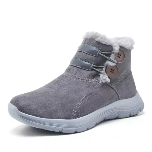 Puxowe Stiefel Puxowe Damen Winterstiefel Fell Gefütterte Warme Winterschuhe Stiefel Comfy Wasserdicht Winter Boots Schuhe