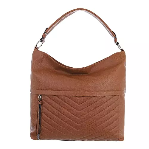 Ital Design Taschen & Rucksäcke Ital Design MITTELGROßE DAMEN SCHULTERTASCHE KUNSTLEDER HANDTASCHE