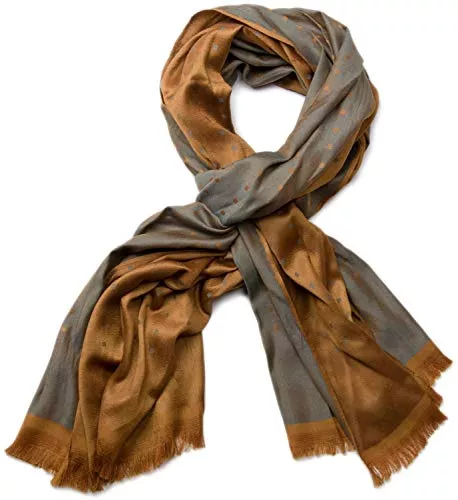 styleBREAKER Schals & Tücher styleBREAKER edler weicher Schal mit Fransen und dezentem Quadrate Muster 01018051