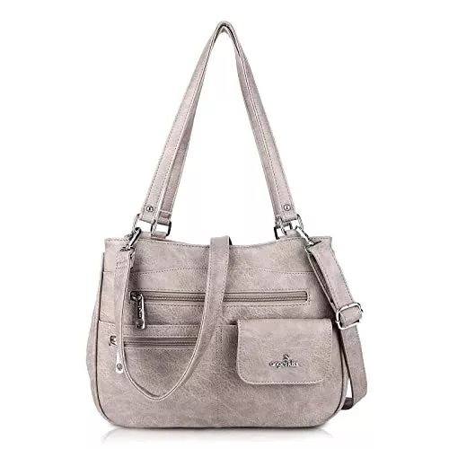 Angel Kiss Taschen & Rucksäcke angel kiss Tasche Leder Damenhandtasche Schultertasche Handtaschen Wasserdicht Tragetasche Multifunktionale Henkeltasche Umhängetasche Groß für Arbeit Schule Shopper Reise