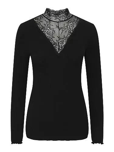 PIECES Langarmblusen PIECES Female Langarmbluse Spitzen